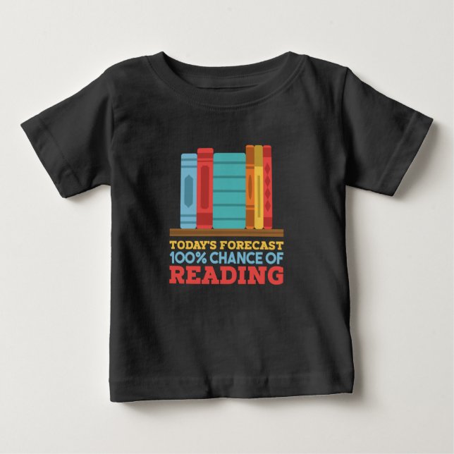 Läser - 100% chans att läsa rolig bok t shirt (Framsida)