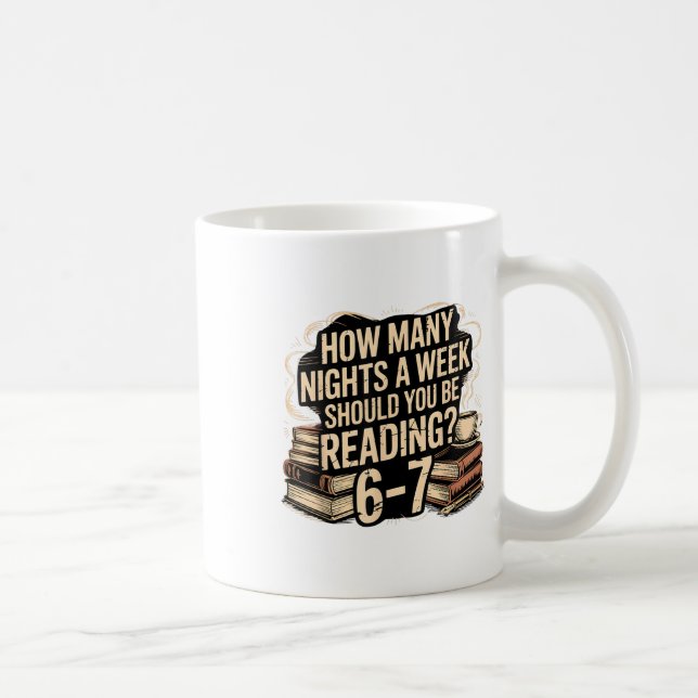 Läser 67 Meme engelsk lärare rolig 67 bibliotekari Kaffemugg (Höger)