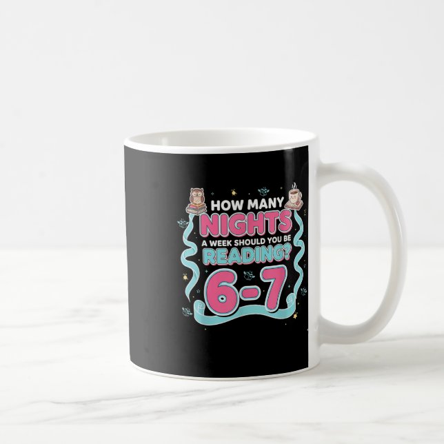 Läser 67 Meme engelsk lärare rolig 67 bok kärlek Kaffemugg (Höger)