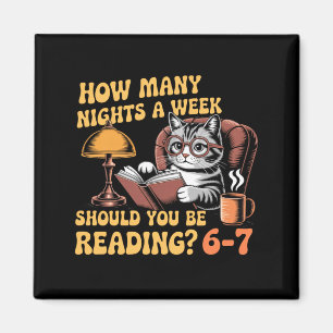 Läser 67 Meme Englieacher I Rolig 67 Katt Vintag Magnet