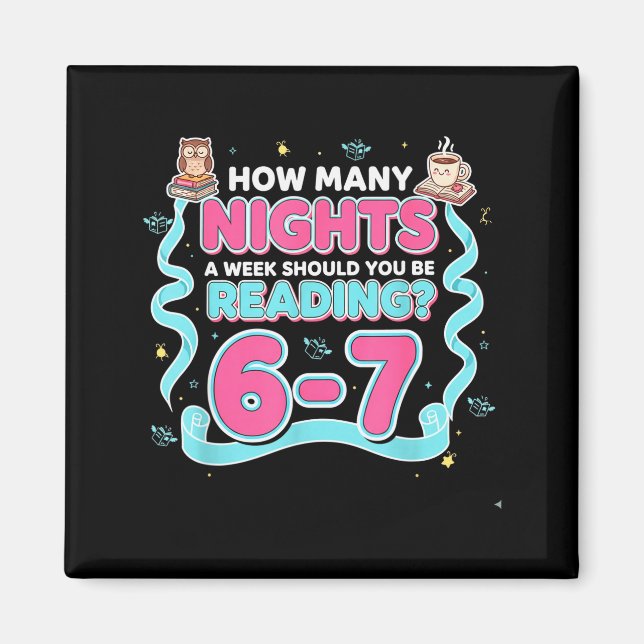 Läser 67 Meme Englieacher Rolig 67 Bokälskare Hu Magnet (Framsidan)