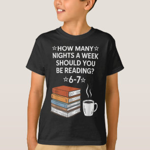 Läser 67 Sex Sju Meme engelsk lärare Rollig Bo T Shirt