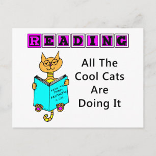 Läser, alla Coolor gör det Vykort