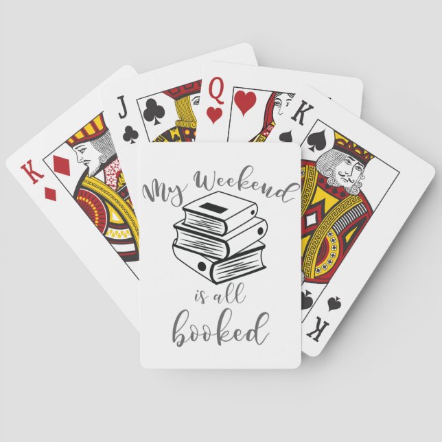 Läser Älskare Bok NERD Reader Helg all bokad Casinokort (Baksidan)