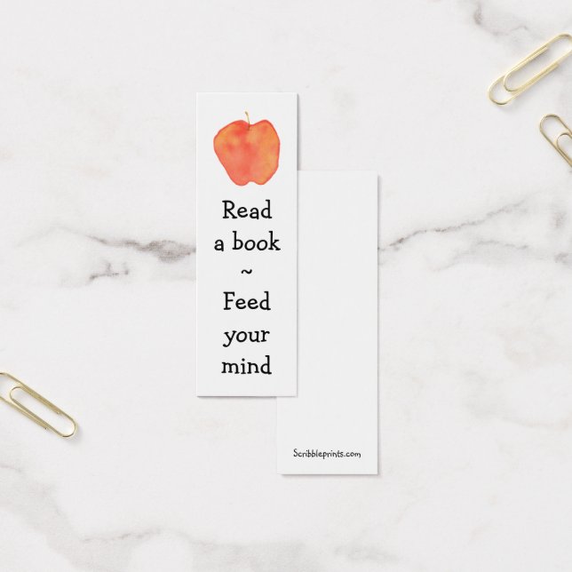 Läser Apple Mini-bokmärke - Litet Visitkort (Kontor)