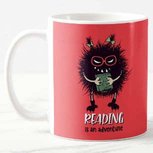 Läser är äventyr lustig lärare kaffemugg