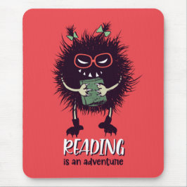 Läser är äventyr lustig lärare musmatta