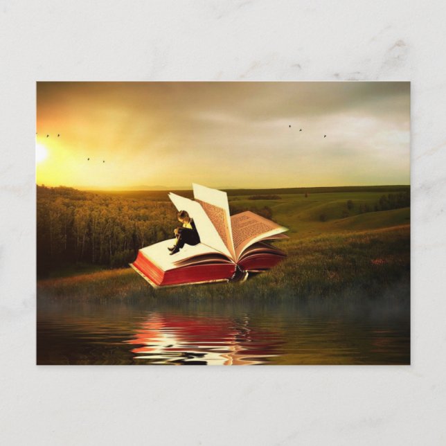 Läser är magiskt - anpassa mig! vykort (Framsida)