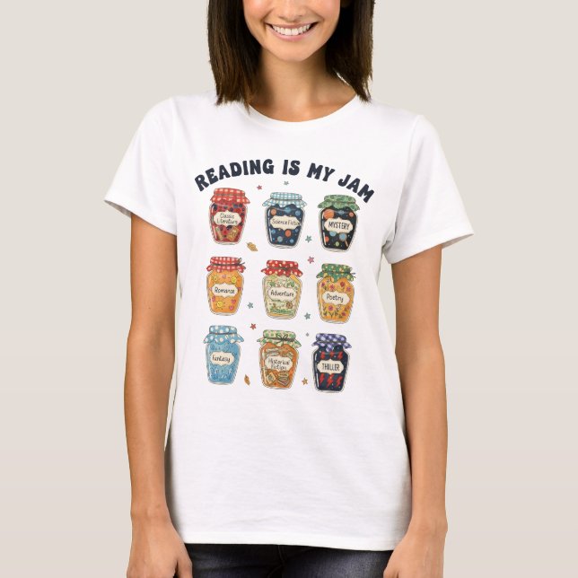 Läser är min bokade bibliotekarie Sylt Bok Älskare T Shirt (Framsida)