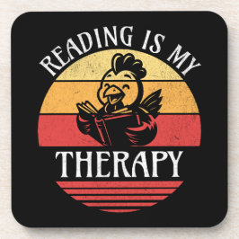 Läser är min terapeutiskt belönta Bok-läskyckling Underlägg