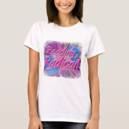 Läser är Radical Retro Bookworm Slogan Tee