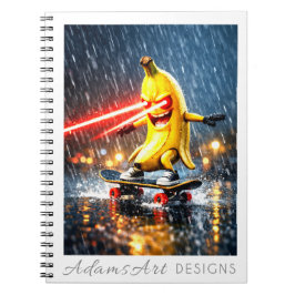 Laser Banana Skateboard Rebel Anteckningsbok