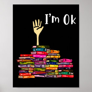 Läser böcker bibliotekarie läsare nörd jag är ok l poster