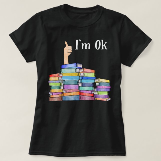Läser Bok Älskare I är jag okej Bok Älskare Da T Shirt (Design framsida)
