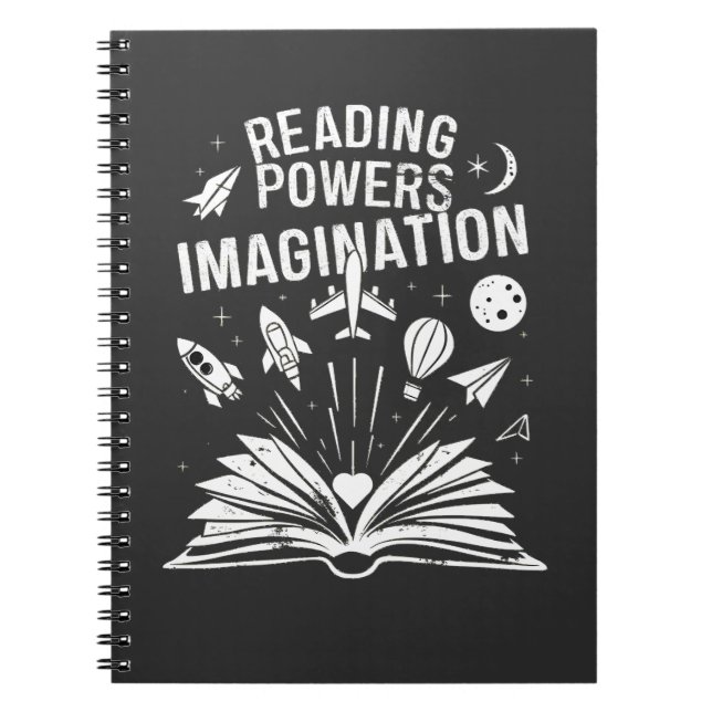 Läser Bok-läsare i Imagination Readers Bookish Anteckningsbok (Framsidan)