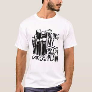 Läser bokar bokmask bok älskare citerar My Escape T Shirt