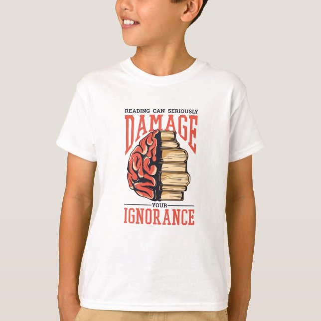 Läser Bokar T Shirt (Framsida)