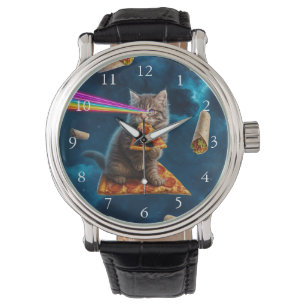 Laser Cat Pizza Party Armbandsur