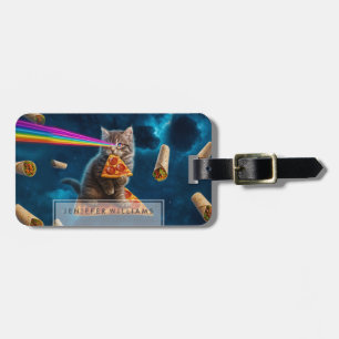 Laser Cat Pizza Party Bagagebricka