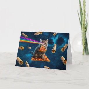 Laser Cat Pizza Party Kort