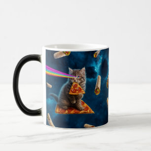 Laser Cat Pizza Party Magisk Mugg