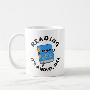 Läser det är en Novel Idea Funny Bok Pun Kaffemugg