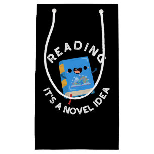 Läser det är en Novel Idea Funny Bok Pun Mörk BG