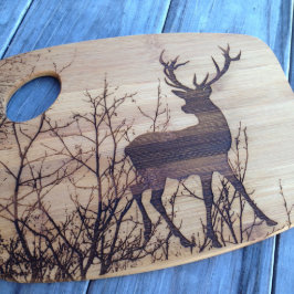 Laser Engraved Bamboo Clearboard, Hjort