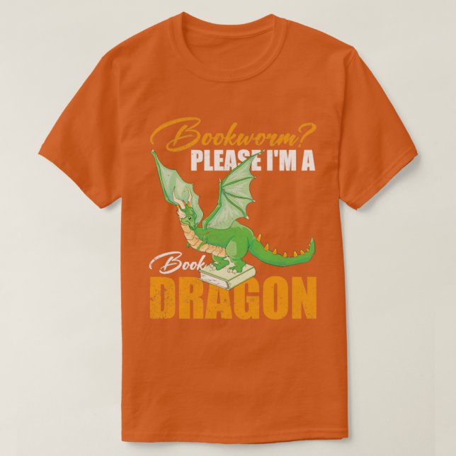 Läser Fantasy Animal Fantasy Funy Bookworm Bok Dra T Shirt (Design framsida)
