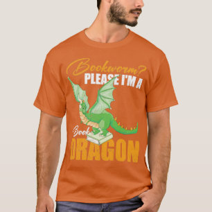 Läser Fantasy Animal Fantasy Funy Bookworm Bok Dra T Shirt