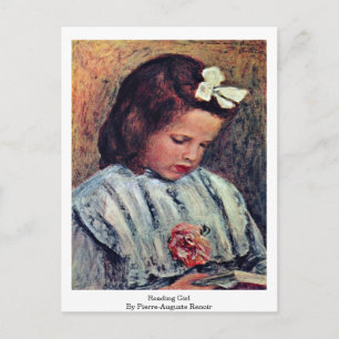 Läser flicka av Pierre-Auguste Renoir Vykort