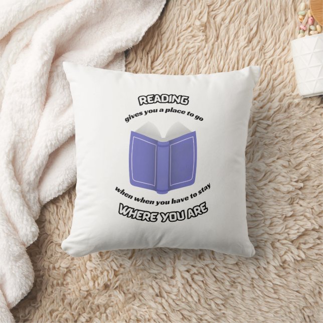 Läser ge dig en ställe att åka till kudde (Filt)