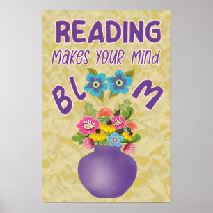 Läser gör att ditt sinne Bloom Pun Poster
