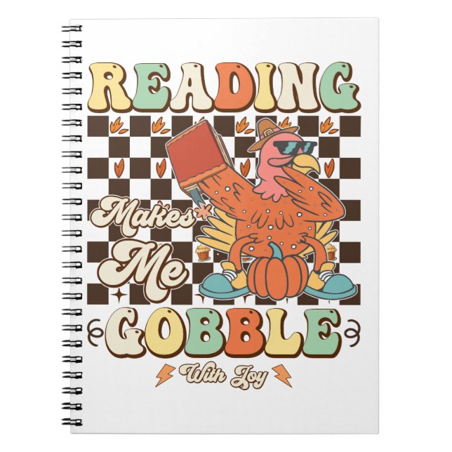 Läser gör att jag blir glad med Coolan JY Thanksgi Anteckningsbok (Framsidan)