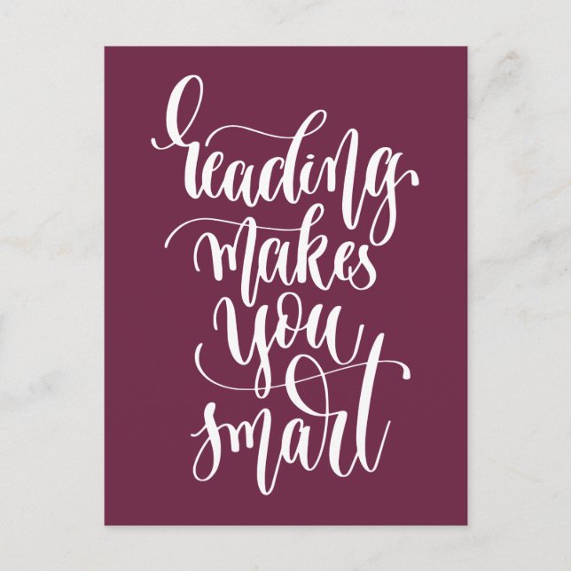Läser gör dig smart vykort (Framsida)