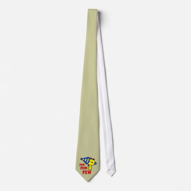 Laser Gun Pew Pew Pew Necktie Tie Slips (Framsida)