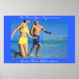 Laser Hair Marknadsföring, par löpande Poster
