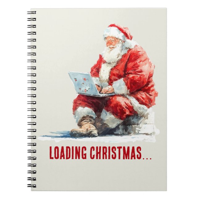 Läser in jultomtens fina design anteckningsbok (Framsidan)