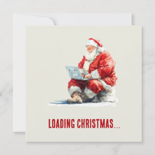 Läser in jultomtens fina design julkort