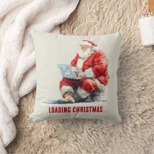 Läser in jultomtens fina design kudde