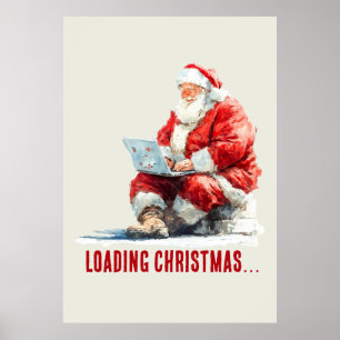 Läser in jultomtens fina design poster