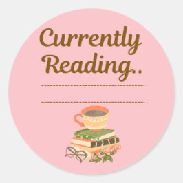 Läser just nu – skrivbar etikett för bokälskare