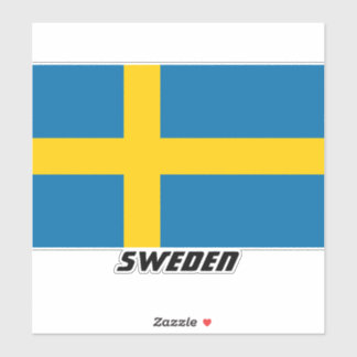 Laser Klipp vinyl svensk Flagga. Klistermärken