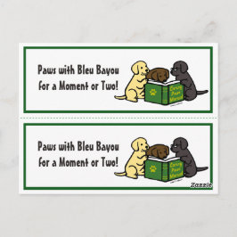 Läser Labrador Puppies Bokmärken Vykort