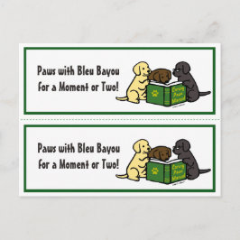 Läser Labrador Puppies Bokmärken Vykort