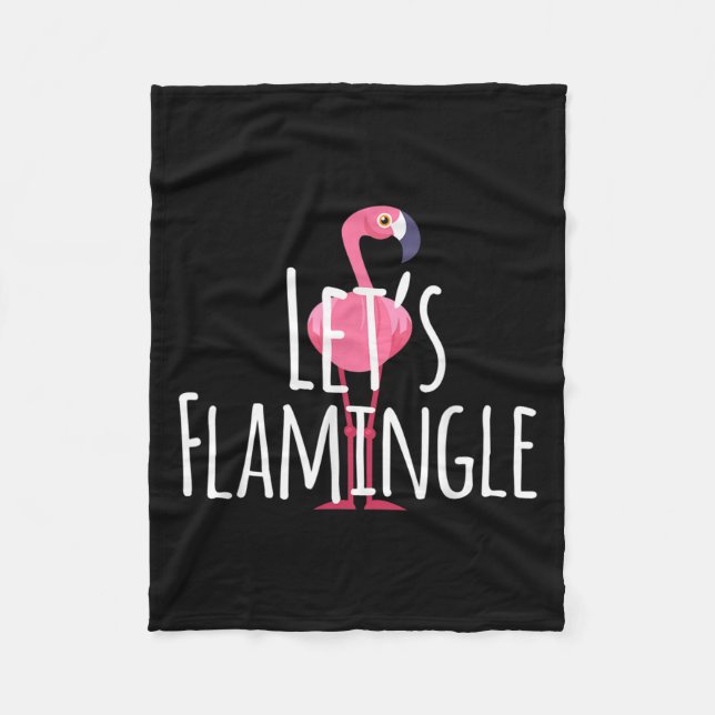 Låser lamingelcitat - Cute Flamingo-grafik Fleecefilt (Framsidan)