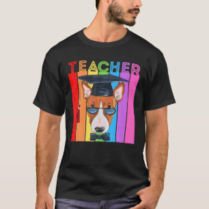Läser lärarHundälskare Cute Funny Rainbow Teac T Shirt