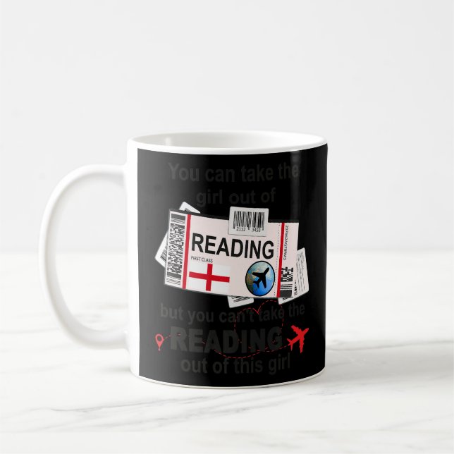 Läser läsning av julläsning av boardingpass kaffemugg (Vänster)