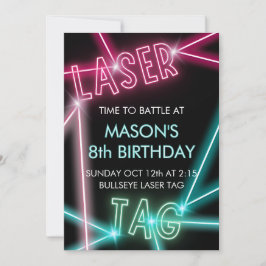 Laser Märkre Barn Birthday Roligt Birthday-inbjuda Inbjudningar