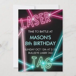Laser Märkre Barn Birthday Roligt Birthday-inbjuda Inbjudningar